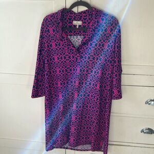 Jude Connally XL dress navy and pink